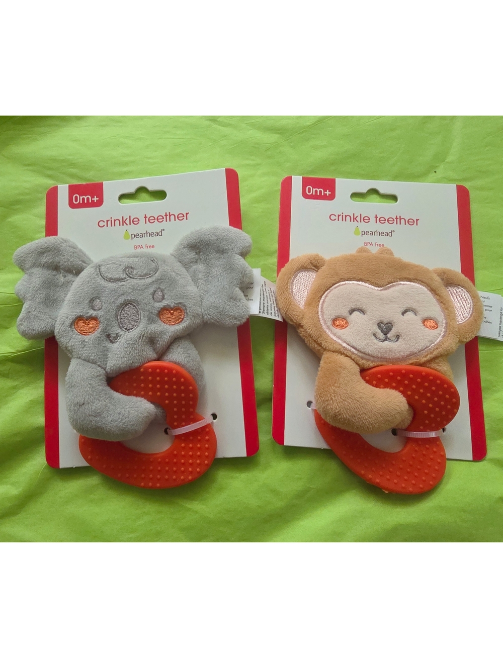 Pearhead - Set Of 2 Crinkle Teethers